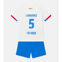 Barcelona Inigo Martinez #5 Auswärts Trikotsatz Kinder 2023-24 Kurzarm (+ Kurze Hosen)